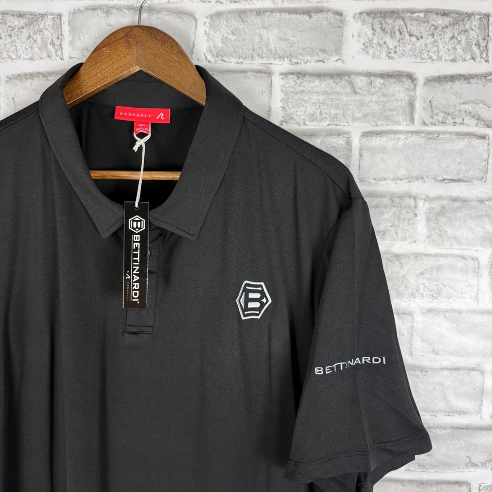 Redvanly x Bettinardi Men XXL Black Performance Golf Polo Shirt Short Sleeve NEW
